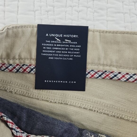 NEW Ben Sherman Jeans Men's 38x30 Stone Brown Slim Fit NWT Stretch MSRP $109 - Picture 14 of 16